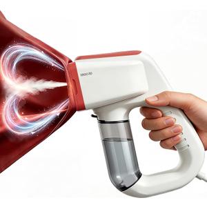 Vacuum Steamer for Clothes, 2000Pa&3600Pa Suction Handheld Clothes Steamer,2 in 1 Portable Travel Steamer for Clothes,Garment Steamer With 122ml Water Tank (for 110-120V) (Pearl White)