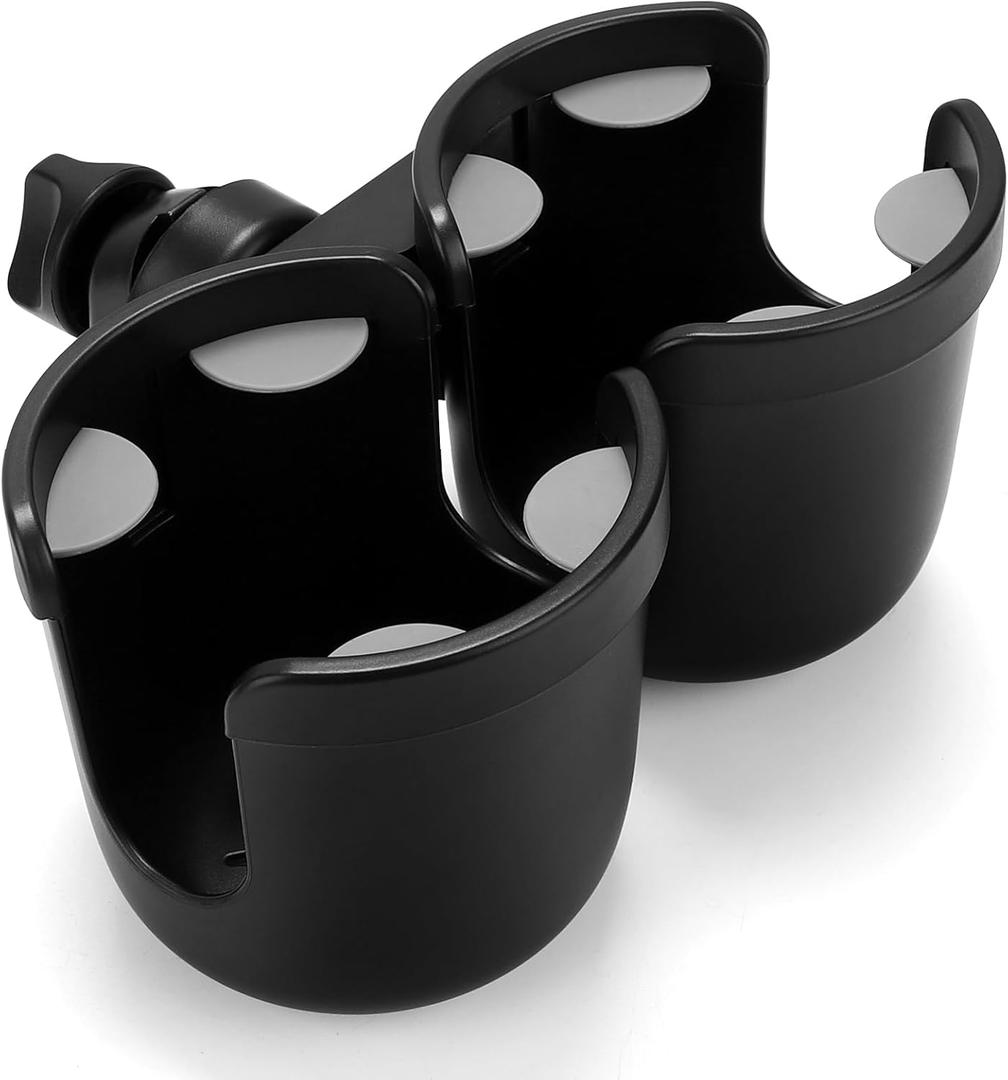 Accmor Stroller Cup Holder, Bike Cup Holder, Universal Cup Holder for Uppababy Nuna Doona Strollers, 2-in-1 Cup Phone Holder for Stroller Bike Wheelchair Walker Accessory