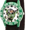 Disney Pixar Toy Story Watch for Boys Ages 37 Featuring Buzz Lightyear Dial Great Gift for Kids Who Love Toy Story Toys and Space Adventures Green Bezel and Black Fabric Strap with Velcro : Clothing, Shoes & Jewelry