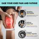 2 Pack Patella with Knee Brace for Patella Tendon Pain Relief - Knee Brace for Tendonitis Jumper Running Sports Basketball Men Women Knee with Patella Support (White)