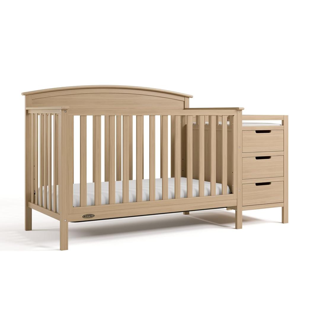 Graco Benton 4-in-1 Convertible Crib and Changer, Driftwood