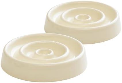 Havniva Ceramic Slow Feeder for Cats, Slow Food Bowl, Circle Shape (Bowl x 1 - Cream, 6inch)
