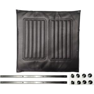 Silver Sport 2 Wheelchair Back cushion 16 inch,Wheelchair replacement bacy,Vinyl Back Upholstery 16x18,Embossed,Replacement parts, With Hardware,STDS3J4606.Suitable for K1/K2 wheelchairs(1Ea,Black)