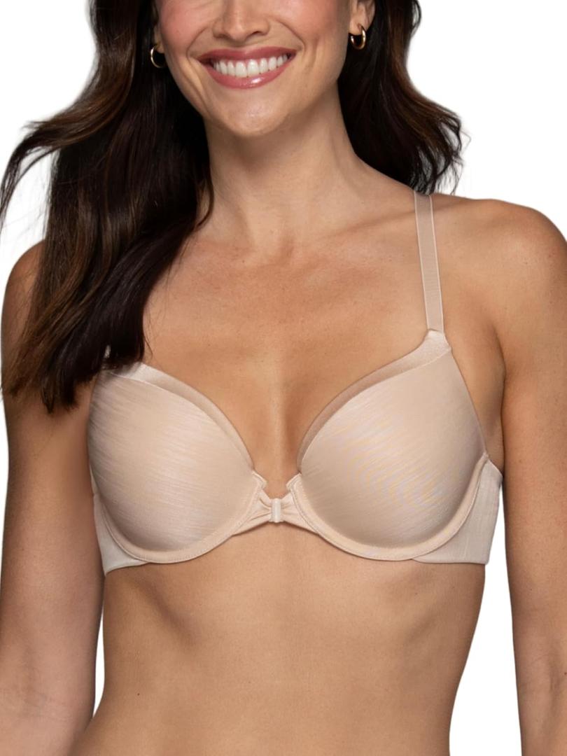 Vanity Fair Women's Front Closure Bra with No-Poke Underwire (34B-44DDD), Average Figure - Beige, 36B