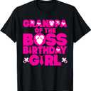 Grandpa Of The Boss Birthday Girl Baby Family Decorations T-Shirt, XL