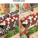 Y&M Adjustable Window Box Brackets for Planter Box, Heavy Duty Wall Mounted Hooks Hangers for Flower Baskets Holder Durable, Hanging Brackets for Fence Patio Garden Balcony(4 Packs)