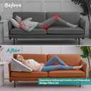 Bedluxe Wedge Pillow for Sleeping, Adjustable 9&12 Inch Foldable Bed Wedge Pillow Set, Orthopedic Memory Foam Triangle Pillows Wedge, 7-in-1 Elevated Pillows for Leg and Back Support, White/Grey