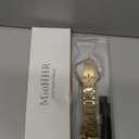 MioHHR Solid Stainless Steel Band Compatible with Apple Watch 38mm(Series 3/2/1) 40mm(Series SE/6/5/4) 41mm(Series 9/8/7) Metal Strap with Soft TPU Case for iWatch Bands for Women and Men, Gold