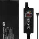 LUCKY HERP Reptile Heating Pad 24W 8X18 Inch with Thermostat, Under Tank Heater Terrarium Warmer Heat Pad and Digital Thermostat Controller for Hermit Crab, Turtles Lizards, Reptile