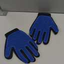 Upgrade Efficient Pet Hair Remover Gloves - Gentle Shedding Brushes for Dogs, Cats & Horses with Long and Short Hair - 1 Pair (Blue)