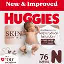 Huggies Size Newborn Diapers, Skin Essentials Baby Diapers, Size Newborn (6-9 lbs), 76 Count