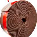 Silicone Weather Stripping, Door Draft Stopper Window Seal Strip for Gaps of Door & Windows, Garage Door Under Bottom, Sealing Tape Shower Doors Sweep (Brown, 2 inch x 20 Ft.)