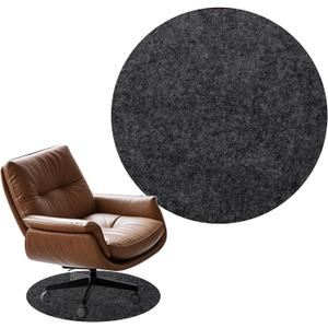 Recliner Pads for Hardwood Floors, 27.5 Inch Non-Slip Furniture Pads, Round Under Chair Mat Recliner Floor Protectors for Recliners, Swivel Chairs 1 Pack