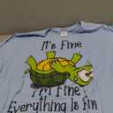 Everything is Fine Just Having Meltdown Christmas Snowman T-Shirt XXL