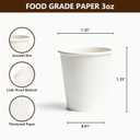 TashiBox 3 oz white paper bath cups, 200 count