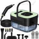 Steam Cleaner, Portable Steamer for Cleaning with 16pcs Accessories, 6-Level Adjustable and 15s Heat-Up, Handheld Steam Cleaner for Home, Tile, Dirt, Grout, Grease, Car Detailing