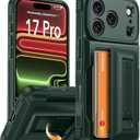 Oterkin for iPhone 17 Pro Wallet Case [4-5 Card Holder] [Kickstand] [RFID Blocking] [Full Camera Protection] [Military Grade Protection] Shockproof Rugged Phone Case for iPhone 17 Pro, Dark Green