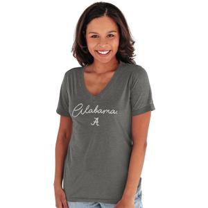 Blue 84 Women's NCAA Officially Licensed T-Shirt Burnout Script (Large)