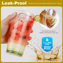 Charmount 24 oz Clear Plastic Cups with Lids and Straws, 100 Sets Disposable To Go Cups for Cold Drinks, Iced Coffee, Coffee Bar Accessories, Smoothies