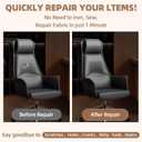 Shagoom Leather Repair Patch, 17X158 inch Strong Sticky Repair Patch Self Adhesive Waterproof, DIY Large Vinyl Patches for Couches, Furniture, Sofa, Car, Chair (DBrown, 17X158 inch)