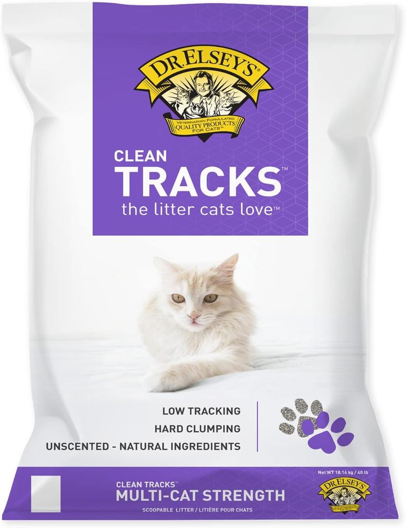 Dr. Elsey's Clean Tracks Clumping Clay Cat Litter 40 lb. Bag