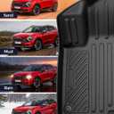 CreekT® for Kia Sportage Floor Mats & Cargo Liner with Back Seat Cover Protector & Door Sill Guards Covers 2023 2024 2025 2026 (Not Hybrid) All Weather Waterproof TPE Rubber Floor Mats