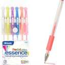 BAZIC Products Essence Gel Pen 0.8mm Pastel Color, Comfort Grip Acid Free Smooth Writing for Drawing Coloring Greeting Card Art Gift (6/Pack), 1-Pack