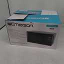 Emerson MW7302B Compact Countertop Microwave Oven with Touch Control, LED Display, 700W, 10 Power Levels, 6 Auto Menus, Glass Turntable and Child Safe Lock, 0.7 Cu., Ft. Black