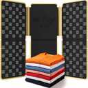 BoxLegend Shirt Folder V7 Metal for Wear Resistance Clothes Folding Board Storage Tshirt Folder Board Metal Edging and Joints Laundry Folding Board Black