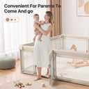 Baby Playpen for Babies and Toddlers, 59 x 79in Large Playpen with Double Door, Full Steel Frame & Oxford Fabric, 0-24 Months Safe Play Area for Infant and New Parents(Khaki)