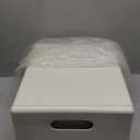 Nightstand Bedside with Storage Space, Multifunctional Colorful Plastic End Table Small Side Table for Bedroom, Dorm and Small Spaces, Easy Assembly(14.7" D x 11.8" W x 15.8" H, White)