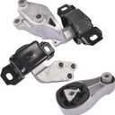 Set of 3 Engine and Transmission Mounts Front Rear Replacement for Smart Fortwo 451 2008-2015 1322200048 1322200148