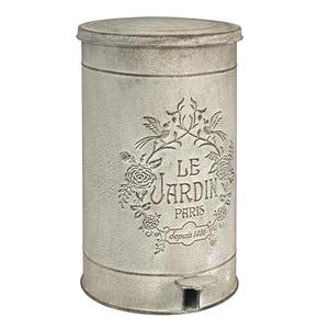Retro Outdoor Trash Can with Lid 17L/4.5 Gallon Waste Container with Pedal Garbage Poop Bin Kitchen Waste Bins Touchless Bathroom Garbage Can Room Park Garden Decor