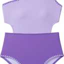 blibean Teen Girls Swimsuits One Piece Bathing Suit with Chest Pads Size 10-11 Y