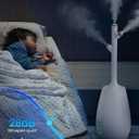 Humidifiers for Bedroom Large Room Home, 5L Quiet Cool Mist Top Fill Humidifier with Essential Oil Diffuser, Remote Control, Smart Humidistat, Sleep Mode, for Baby, Plants, Office, Nursery