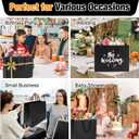 MUIIGOOD Gift Bags With Handles Paper Gags Medium Bulk For Party Shopping Birthday Wedding (6Pcs Black-35 * 26 * 13cm)