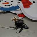 Large Illuminated Christmas Snowman Outdoor Decoration, 3-Piece pre-Installed Light 2D Snowman Family Set, Equipped with 30 Warm White Lights, Suitable for Balconies, lawns, and Gardens