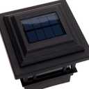 1 Pack Contemporary High Lumen Plastic Solar Post Cap Lights for 4x4 Wood Posts (Black)
