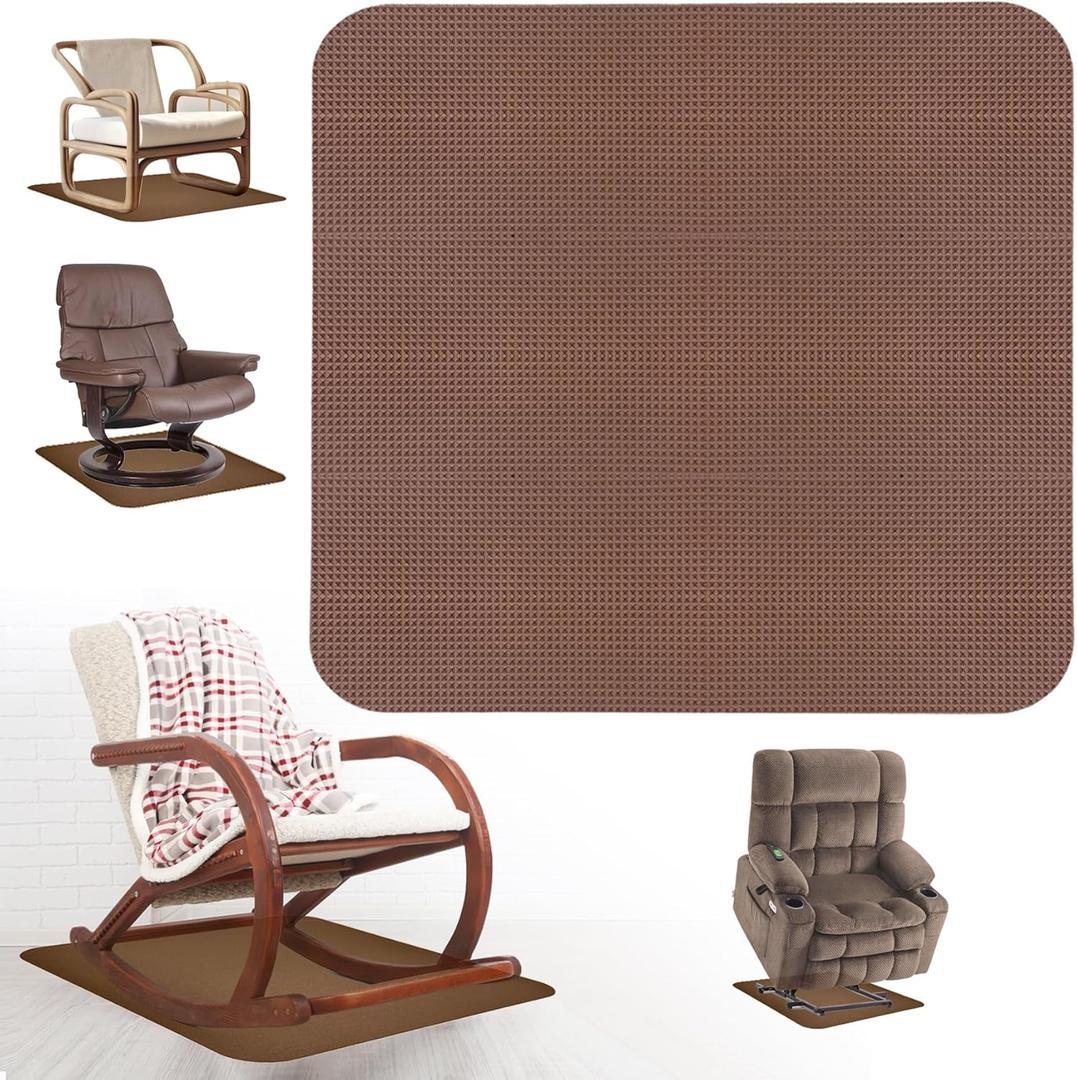 Recliner Pads for Hardwood Floors Non Skid Furniture Gripper Pad Floor Rubber Mat,Anti Slide Furniture Pad Hardwood Floor Protector,Swivel Chairs Recliner Mats Non Slip Recliner Grippers Coffee