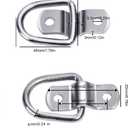 304 Stainless Steel D-Ring Tie Down Anchor 1/4 Inches Heavy Duty Lashing Surface Floor Mount for Safe and Secure Hauling (8-Pack)