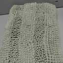 H.VERSAILTEX Bath Rugs for Bathroom Non Slip Bath Mats Extra Thick Chenille Striped Rug 20" x 32" Absorbent Non Skid Fluffy Soft Shaggy Washable Dry Fast Plush Mat for Indoor, Bath Room, Tub - Sage