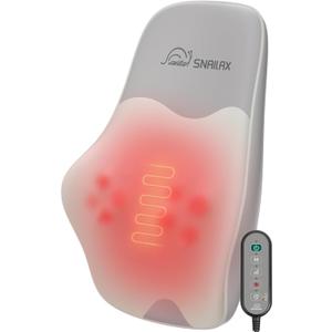 Snailax Shiatsu Back Massager with Heat, 4D Kneading Neck Massager, FSA Eligible, Back Neck Shoulder Massager for Pain Relief Deep Tissue, 3 Speed/3 Modes Portable for Home Office Car Use
