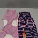 KYEESE 2Pack Dog Sweater Pullover Dog Sweaters for Medium Dogs Girl Soft Dogs Clothes Stretchy Pet Sweatshirt Warm Dogs Coats Turtleneck Large Pets Sweater (XX-Large (32-55lbs), 1# Stripe+Purple)