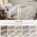 Bedsure Duvet Cover Full Size - 3 Pieces Prewashed Extra Soft Cotton-Like Bedding Set, Includes 1 Duvet Cover 80x90 Inches with Zipper Closure & 2 Pillow Shams, Linen, Comforter Not Included
