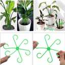 16PCS Green Plant Stem Holders Plastic Indoor Plant Climbing Stem Stand 4 Sizes Reusable Flower Plant Stake Trellis Stem Hook Plant Growth Accessories