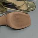 MIRAAZZURRA Platform Strappy Heel Sandals Square Open Toe Two Strap Chunky High Heeled Sandals with Buckle Ankle Strap for Women Party Wedding Dress size 11