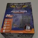 LULUCATCH Mouse Traps, 20 Pack Sticky Mouse Traps Indoor for Home, Pre-Baited Non-Toxic Bulk Glue Traps for Rats, Mice, Mole, Lizards, Pet Safe Pest Control for Home & Garage