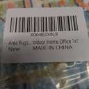 Boho Area Rugs 5x7 Washable Non-Slip, 5 by 7 Low-Pile Retro Vintage Oriental Inspired Persian Style Bohemian Rug with Rubber Backing, Blue Carpet for Living Room, Bedroom, Dining Room Under Table, Office