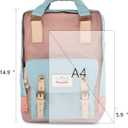 Himawari Backpack/Travel Backpack for Women 14.9" College Vintage Waterproof Bag Work Backpack for 14inch Laptop(-HIM-01#pink&blue)