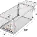 Kensizer Humane Rat Trap, Chipmunk Rodent Trap that Work for Indoor and Outdoor Small Animal - Mouse Voles Hamsters Live Cage Catch and Release 1-Pack Small 10.5" L x 5.5" W x 4.5" H